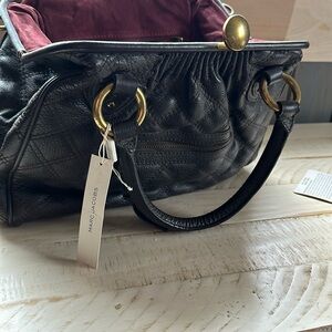 MARC JACOB QUILTED Dark brown bag with suede lining